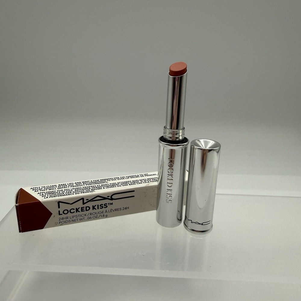 MAC Locked In Kiss 24 HR Lipstick 60 Mull It Over & Over .06 OZ Full Size Brown
